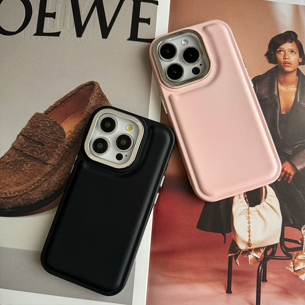 【iPhone15 Pro】ソフトパフケース (ブラック)