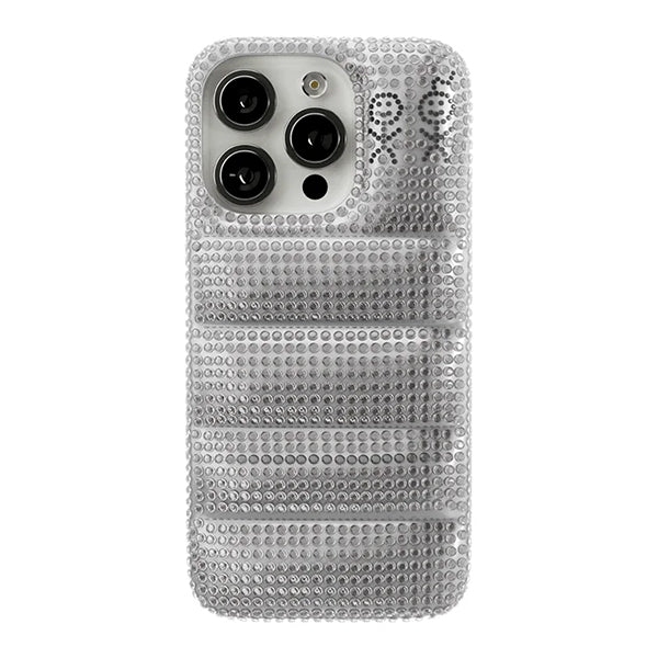 THE PUFFER CASE (RHINESTONES IN SILVER)