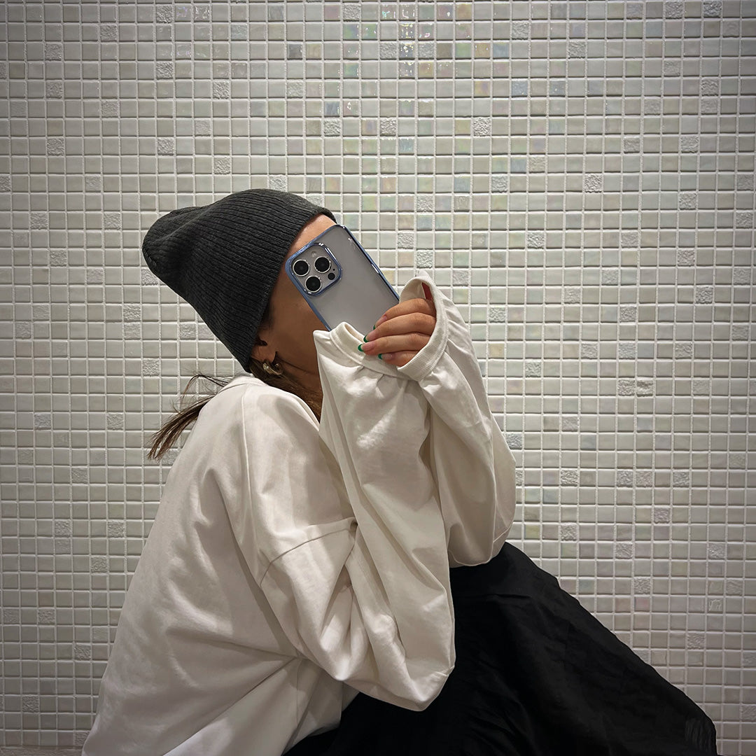 【iPhone15 Pro】サイドメッキケース (ブルー)