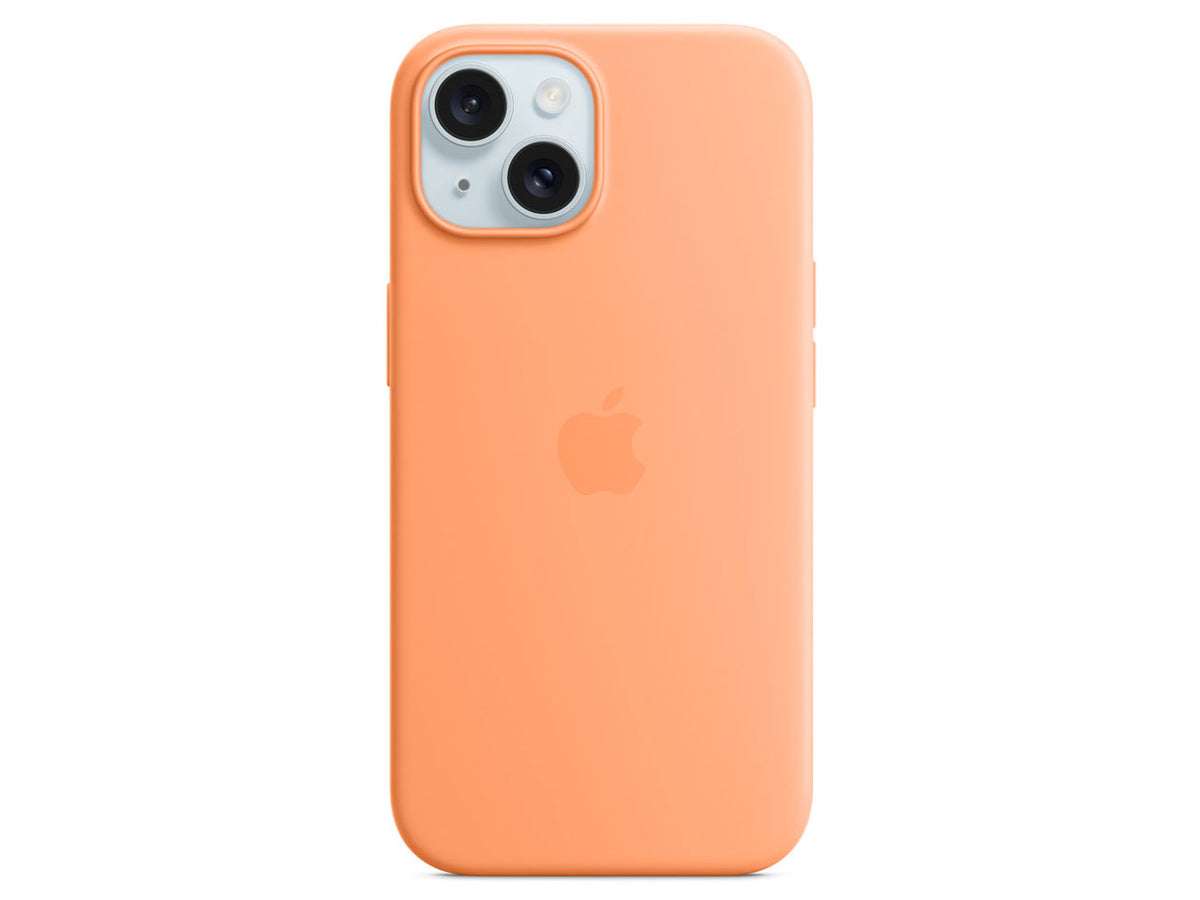 MagSafe対応iPhone15シリコーンケース (オレンジソルベ)