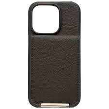 【iPhone15 Pro】salisty キャッシュレスケース slim (ナイトオリーブ)