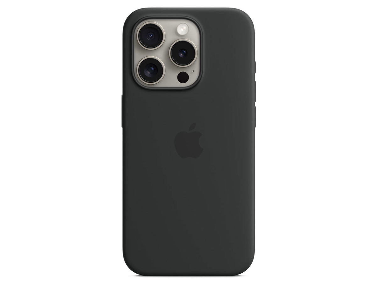 MagSafe対応iPhone15 Proシリコーンケース (ブラック)
