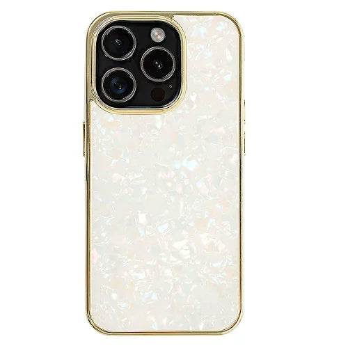 【iPhone15 Pro】Glass Shell Case (gold)