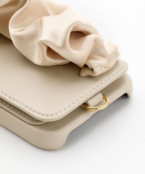 【iPhone15 Pro】Classy Scrunchie Case(greige)