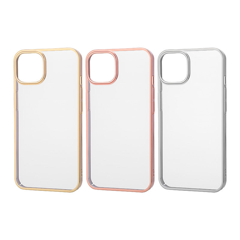 【iPhone13】サイドメッキケース (ゴールド)
