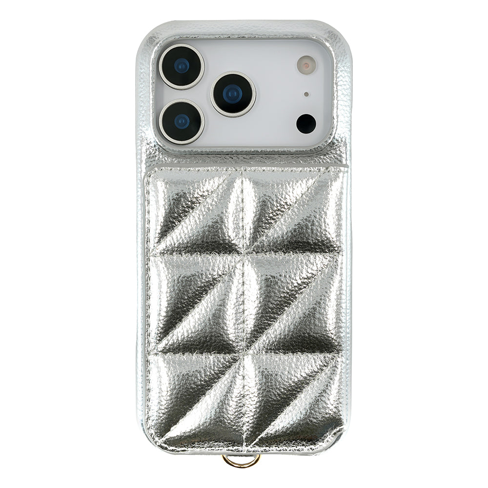 Triangle Puffy Case (silver)