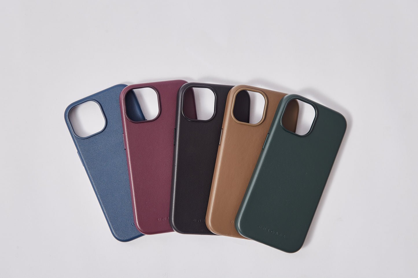 【iPhone15 Pro】Leather Plain Case(blue)