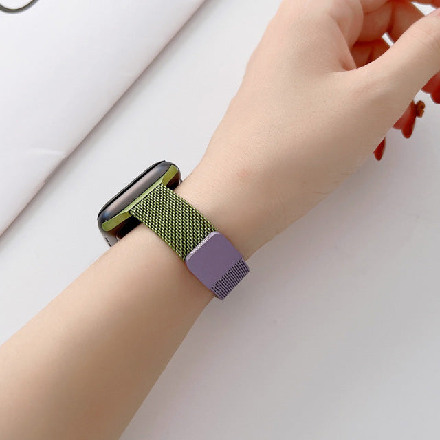 【Apple Watch バンド 41/40/38mm】メタルステンレスバンド (ピンク) for Apple Watch SE(第2/1世代)/Series9/8/7/6/5/4/3/2/1