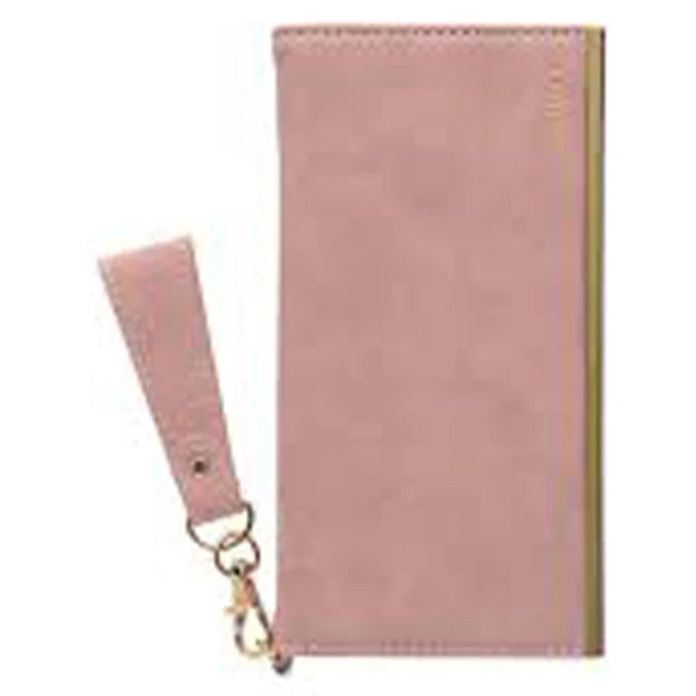 【iPhone15 Pro】salisty スエードスタイル ダイアリーケース (ミスティピンク)