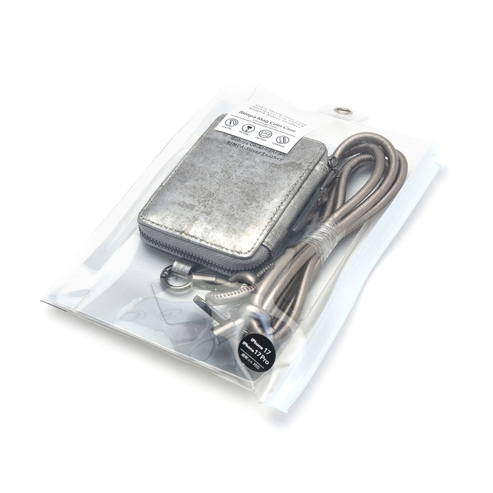 Rimpa Mag Coin Case with Shoulder Strap(いぶし銀)