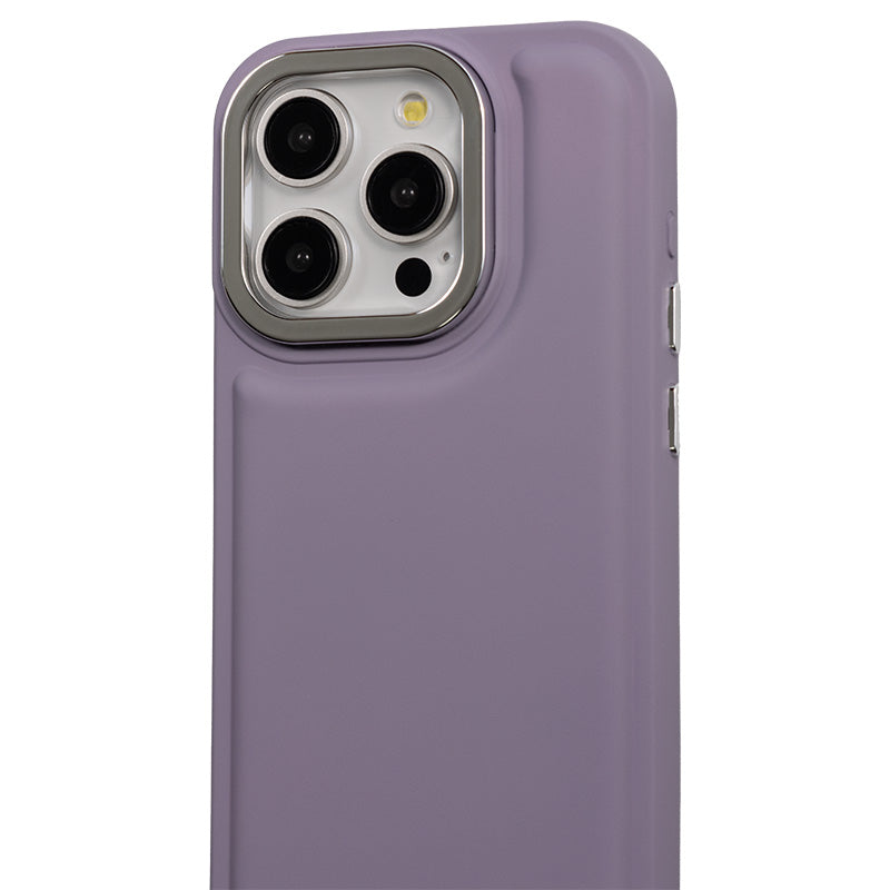 【iPhone15 Pro】ソフトパフケース (パープル)