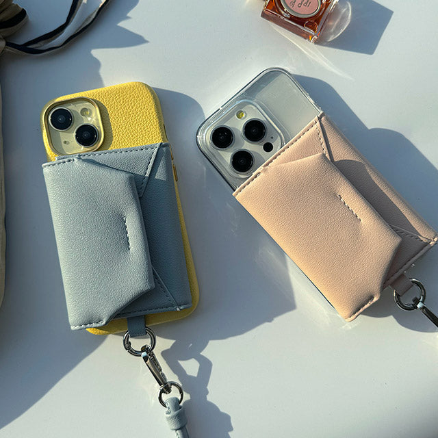 Mag Shoulder Card Wallet (pink)