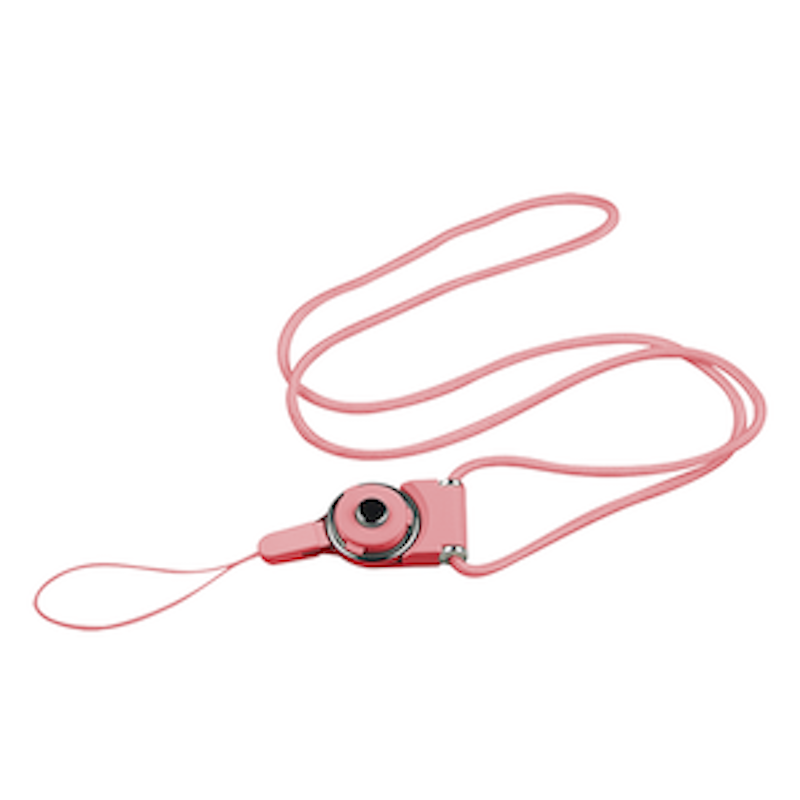 【各種スマートフォン対応】2WAY ネックストラップ(ピンク)