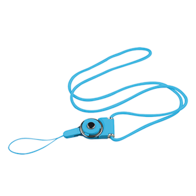 【各種スマートフォン対応】2WAY ネックストラップ(ブルー)