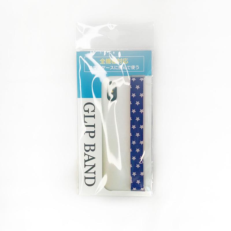 【各種スマートフォンケース対応】GLIPBAND バンド型ストラップ(スター レッド)