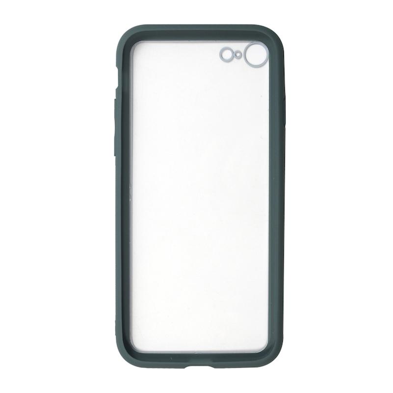 【iPhone SE(第3世代)/SE(第2世代)/8/7専用】CreekGlass iPhone 背面ケース(ダークグリーン)