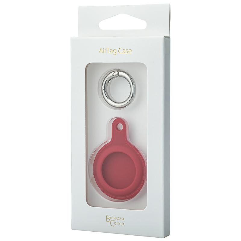 【AirTag専用】AirTagケース AirTag シリコンケース(レッド)