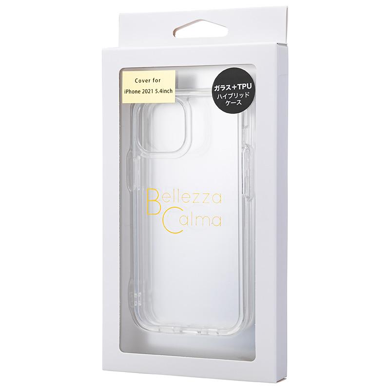 【iPhone 13 mini専用】ガラスハイブリッド iPhone 背面ケース(クリア)