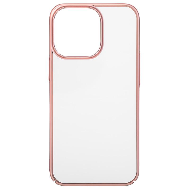 サイドメッキ クリアケース (ローズゴールド)