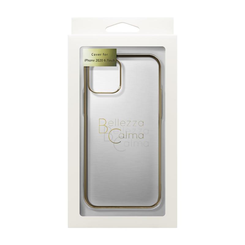 【iPhone 12/12 Pro専用】サイドメッキクリア iPhone 背面ケース(ゴールド)