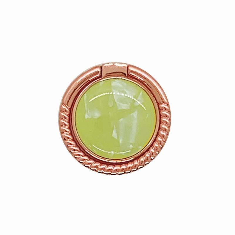 【各種スマートフォン対応】アセチリング マルチ背面リング(イエローグリーン)