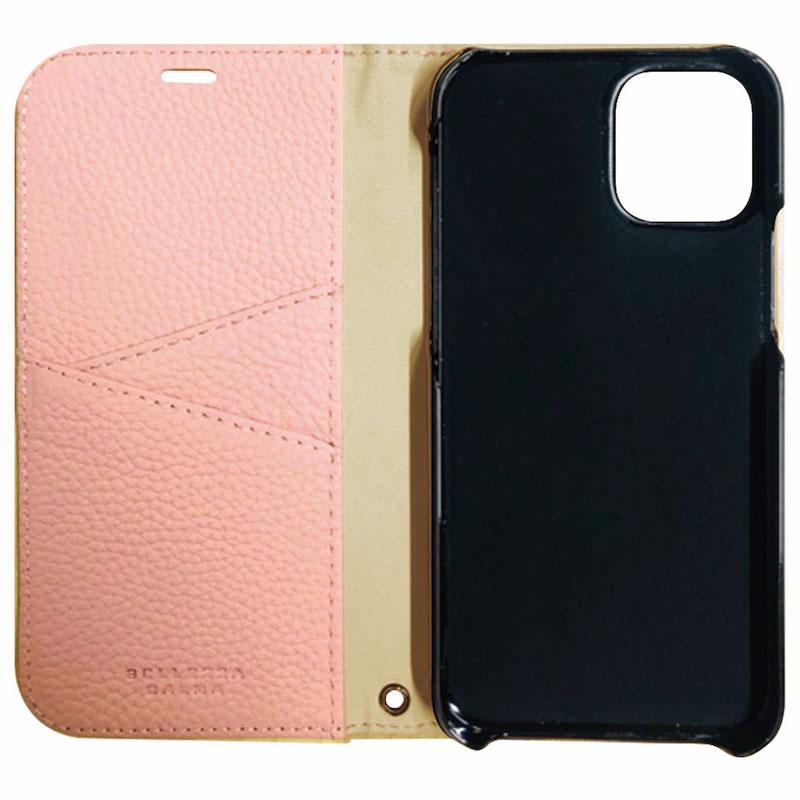 【iPhone 12/12 Pro専用】REAL LEATHER iPhone 手帳型ケース(ピンク)