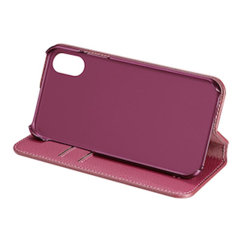 【iPhone XS/X専用】BOOK型 iPhone 手帳型ケース(レッド)