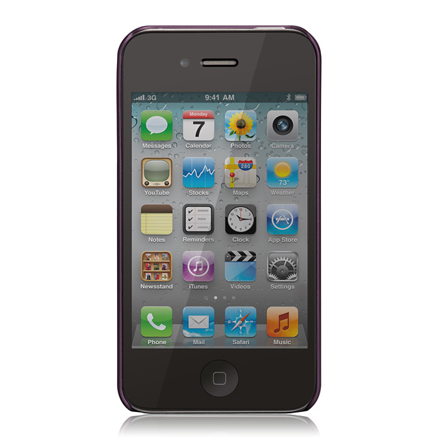 iPhone 4S/4 兼用 カードホルダー付ハードケース ID Case マット・パープル サブ画像