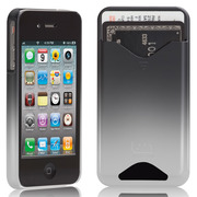 iPhone 4S/4 兼用 カードホルダー付ハードケース ID Case マット・ロイヤル・シルバー