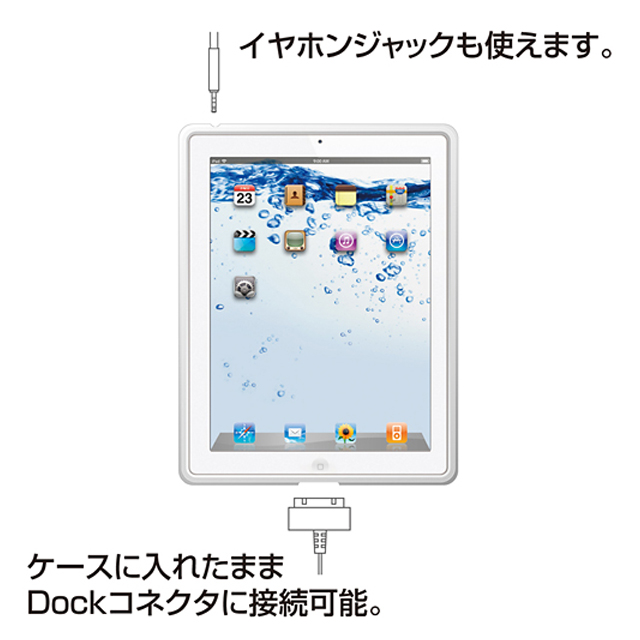 【iPad(第3世代/第4世代) iPad2 ケース】セミハードケース(クリア)サブ画像