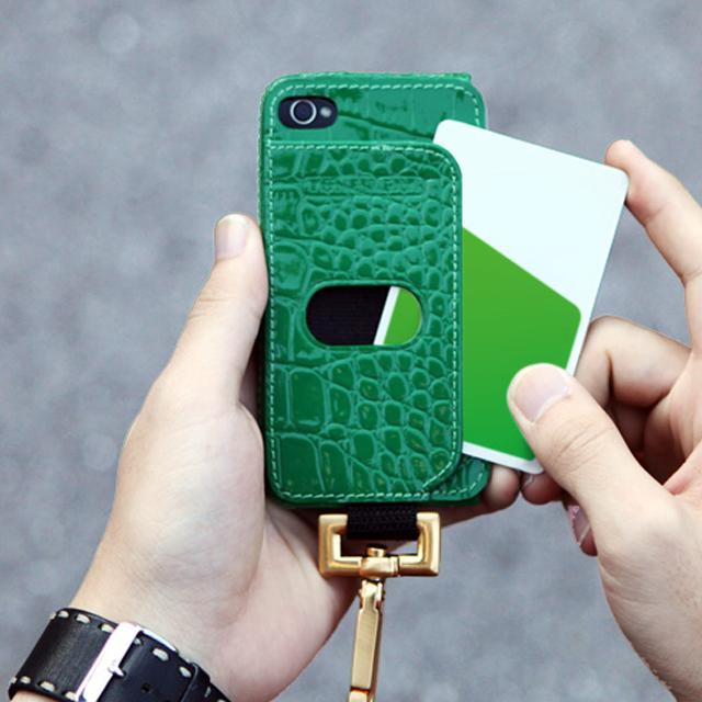 【iPhone4S/4】PRIE Ambassador for iPhone 4 Green CROCODILEサブ画像