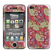 【iPhone4S/4 スキンシール】Pink Paisley ギズモビーズ