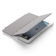 【iPad2 ケース】ハードケース スタンドタイプ グレー