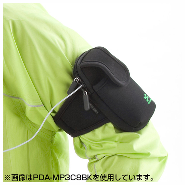 【iPhone iPod ケース】アームバンドスポーツケース(グリーン) PDA-MP3C8Gサブ画像