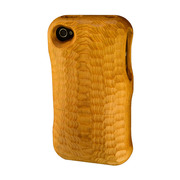 Real Wood Case for iPhone4 いちい 丸刀一刀彫