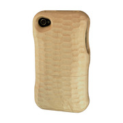 Real Wood Case for iPhone4 かえで 丸刀一刀彫