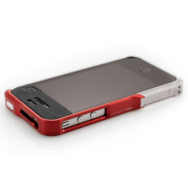 【iPhone4S/4】Vapor Pro Spectra Red/Silver w/Clear