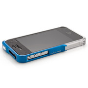 【iPhone4S/4】Vapor Pro Spectra Blue/Silver w/Clear