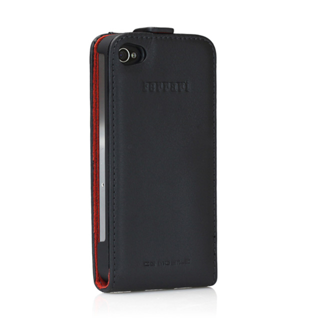 【iPhone4S/4 ケース】Ferrari GT Leather Modena Flip Case for iPhone 4 ブラックサブ画像
