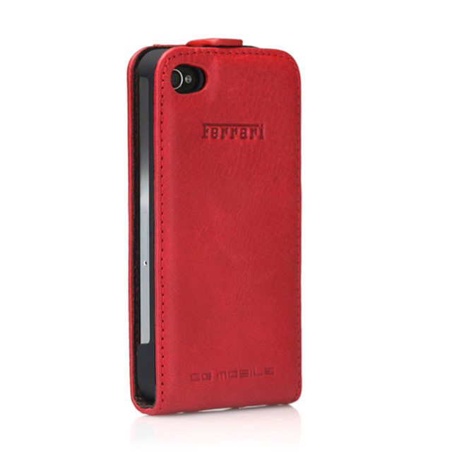 【iPhone4S/4 ケース】Ferrari GT Leather Modena Flip Case for iPhone 4 レッドサブ画像