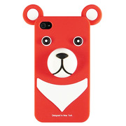 【iPhone4】iburg Full Protection Silicon Bear, Red