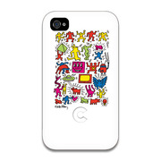 【iPhone4 ケース】Keith Haring Collection Bezel Case for iPhone4S/4 All Star/White