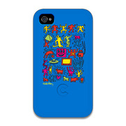 【iPhone4 ケース】Keith Haring Collection Bezel Case for iPhone4S/4 All Star/Blue