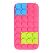 【iPhone4S/4 ケース】BlockCase for iPhone4/4S (Pink)