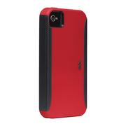 Case-Mate iPhone 4S / 4 Pop! ハイブリッド シームレス ケース, Red / Black
