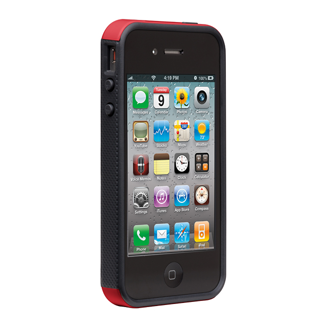 Case-Mate iPhone 4S / 4 Pop! ハイブリッド シームレス ケース, Red / Blackサブ画像