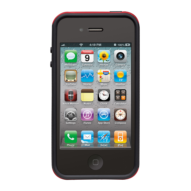 Case-Mate iPhone 4S / 4 Pop! ハイブリッド シームレス ケース, Red / Blackサブ画像