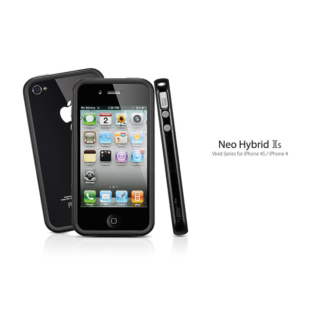 【iPhone4S/4 ケース】Neo Hybrid2S Vivid Series [Soul Black]サブ画像