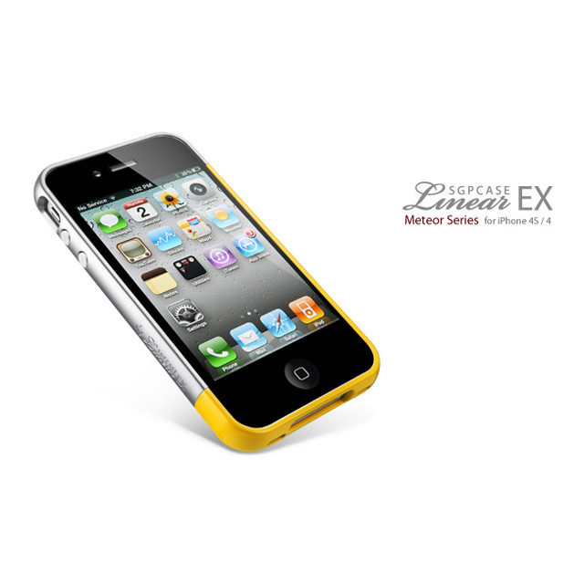 【iPhone4S/4 ケース】SGP Case Linear EX Meteor Series [Reventon Yellow]サブ画像