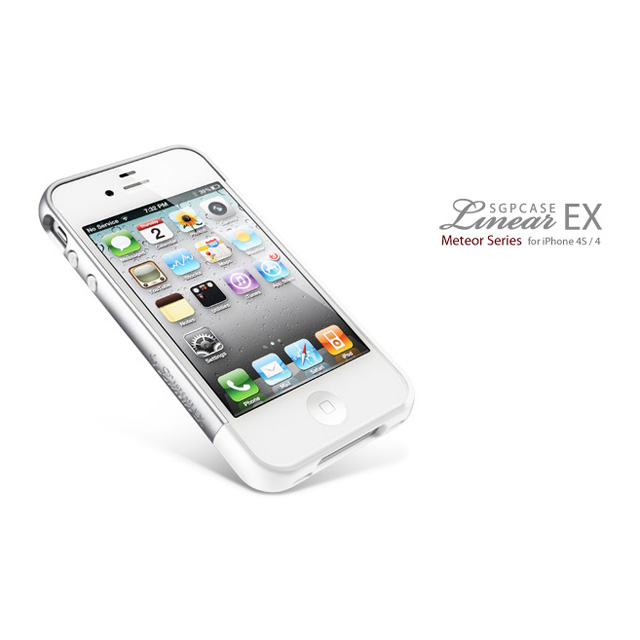 【iPhone4S/4 ケース】SGP Case Linear EX Meteor Series [Infinity White]サブ画像